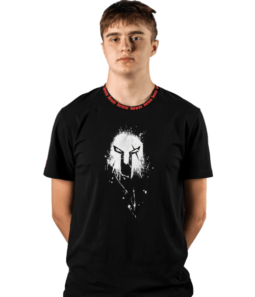 Tričko BRUTE s logem na středu - č. límec