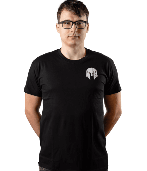 Tričko BRUTE s logem na prsou – Černá/Bílá